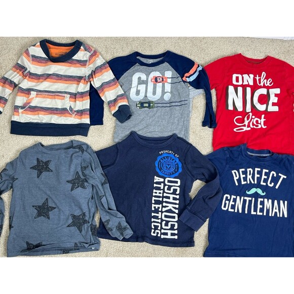 22 Pcs Size 3T Toddler Boy’s Clothes Spring Fall Winter Long Sleeve Mixed Brands - Picture 5 of 9